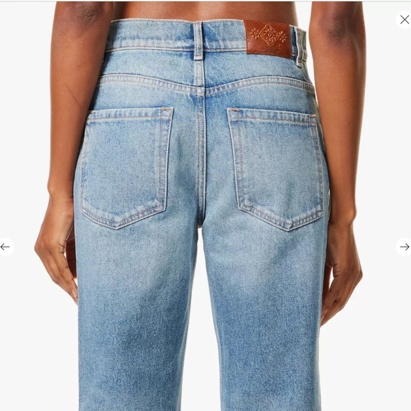 Weekend Max Mara x Joy Road Lucy Hale Gatti high rise straight stud jeans NWOT - Picture 4 of 12